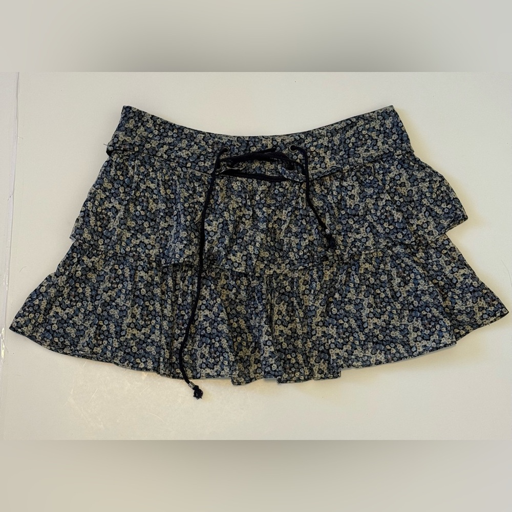Jessica Simpson Navy Floral Mini Skirt